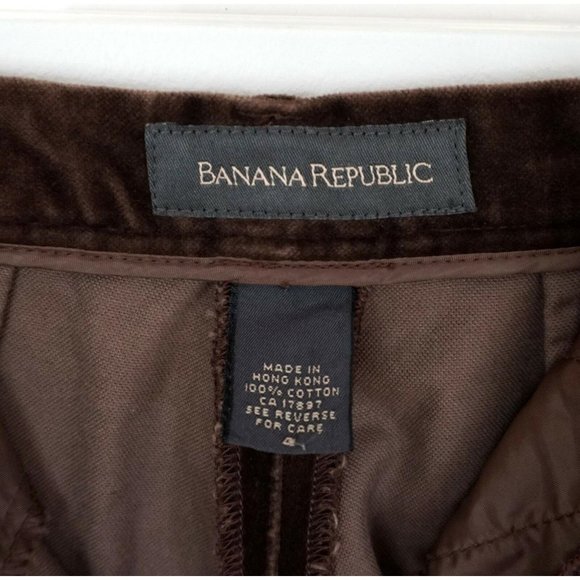 BANANA REPUBLIC Brown Velvet Pants Size 4 - Picture 3 of 3